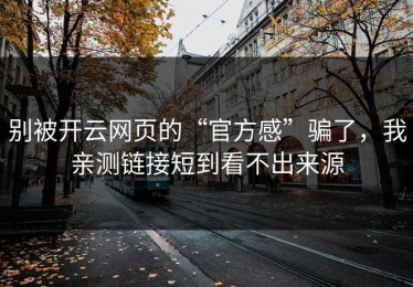 别被开云网页的“官方感”骗了，我亲测链接短到看不出来源