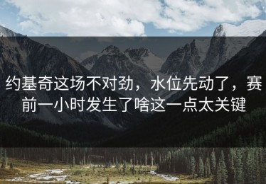 约基奇这场不对劲，水位先动了，赛前一小时发生了啥这一点太关键